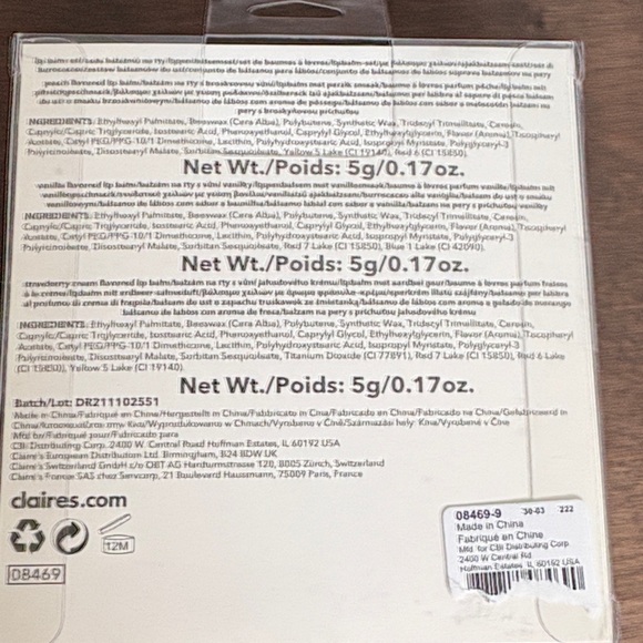 Claire's Soda Bottle Lip Balm Trio - Orange, Purple, Pink - Picture 2 of 4